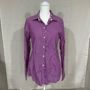 C. Wonder Women’s Purple Striped Button-Up Shirt Slim Fit